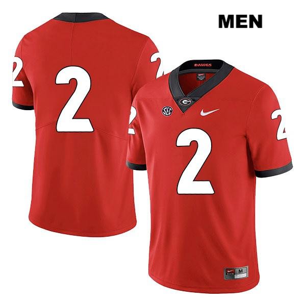 Georgia Bulldogs Men's D'Wan Mathis #2 NCAA No Name Legend Authentic Red Nike Stitched College Football Jersey DGL6856FW